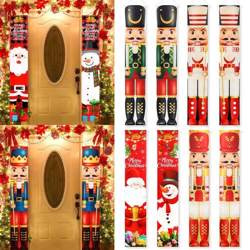 Nutcracker Santa Door Banner Decor Christmas Decorations for