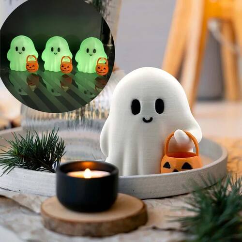 2026 Halloween Decoration Tiny Trick or Treat Luminous Ghost