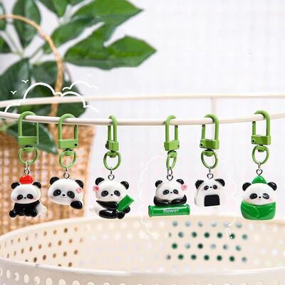 Cute Mini Cartoon Panda Keychain Kawaii Animal Keyring Lovel