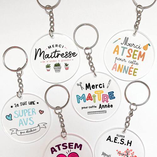 Merci Atsem/Aesh/Avs/Maitre/Maitresse French Print Key Cha T