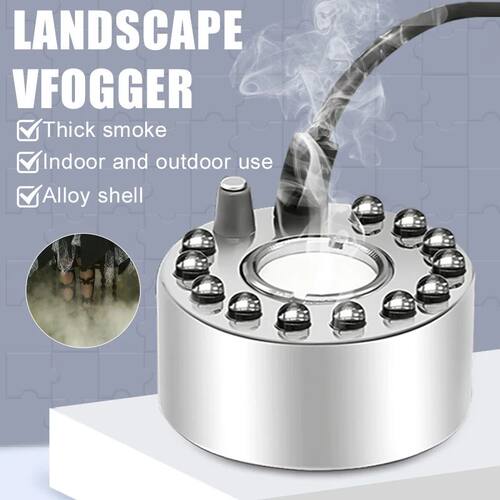 Party Mist Maker Water Pond Fountain Fogger 12 LED Color Aqu