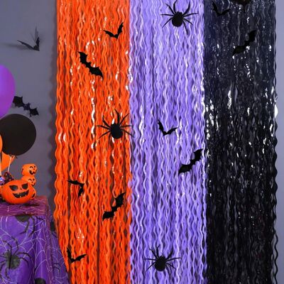 1 Pcs Halloween Color Block 1*2m Party Layout Rain Curtain f