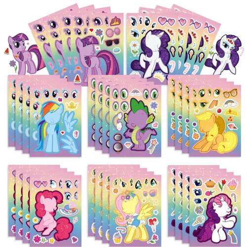 8Sheets My Little Pony Anime Stickers Make-a-Face Assemble F