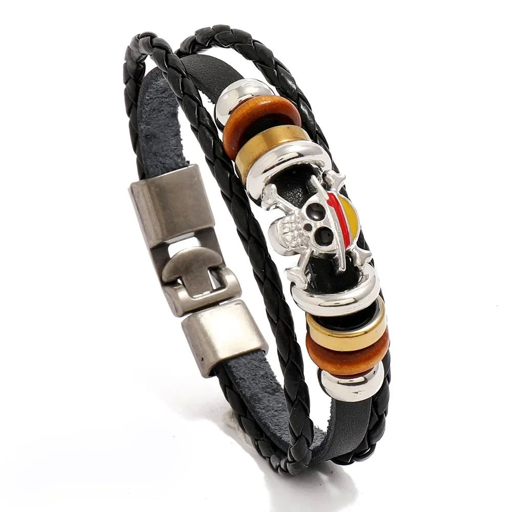 1Pc One Piece Luffy Pirate Bracelet Cartoon Action Figure To