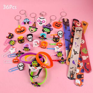 36Pcs Halloween Theme Party Decorations Pumpkin Skull Silico