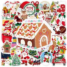 50PCS Cute Christmas Santa Tree Cookies Stickers DIY Laptop