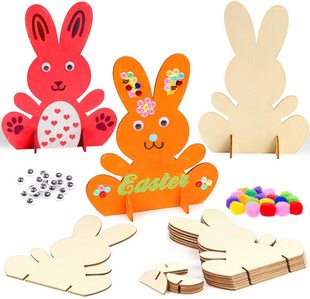 DIY handmade decoration paintable easter decorations wooden