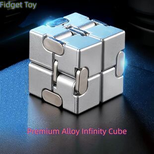 Alloy&Plastic Infinity Cube Fidget Toy Ultra-Durable Sensory