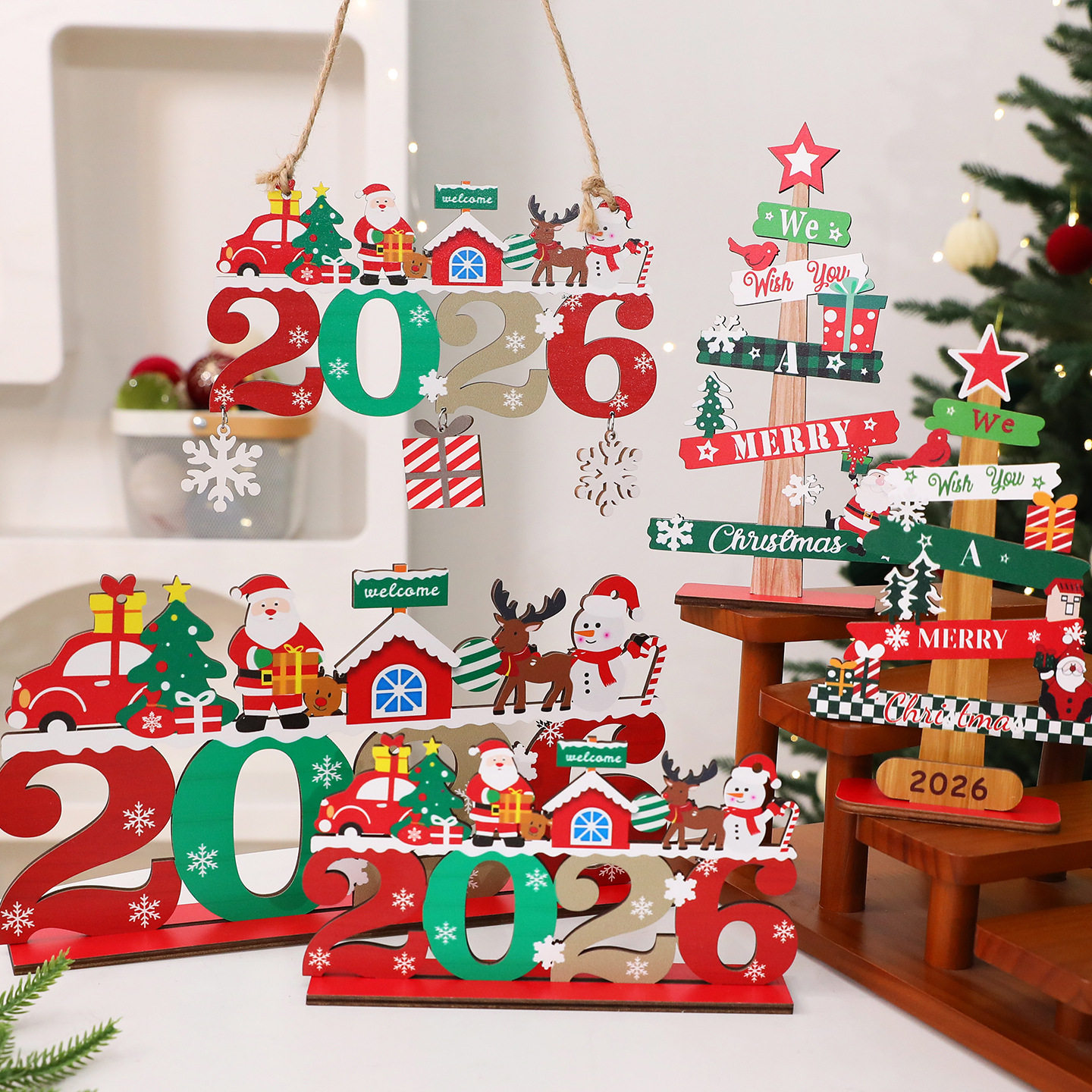 2026 Home Door Hanging Christmas Decorations Hanging Ornamen