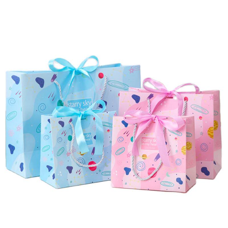10pcs starry sky paper bag handmade gift bag present candy