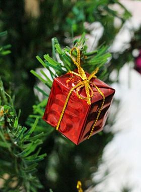 12Pcs/Pack Mini Gift Box Christmas Tree Decorations Ornament