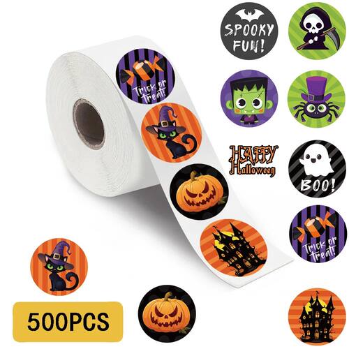 500/2500PCS Happy Halloween Rall Stickers Laptop Luggage Per