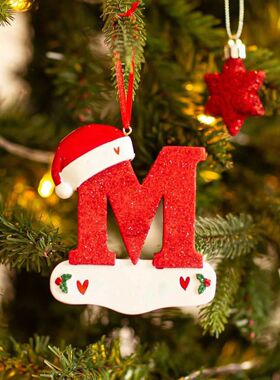 Christmas Tree Decoration Letter Pendant 26 Letters Home Hol