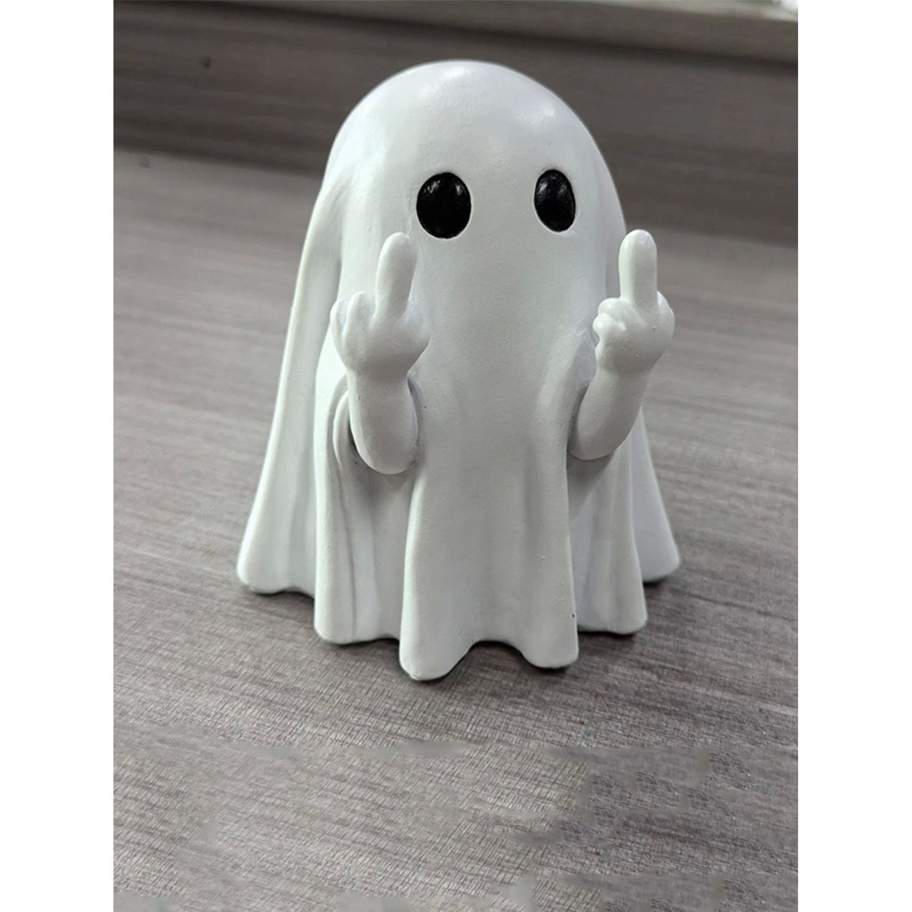 Middle Finger Cute Ghost Statue, Ghosts Small Scary Ghost Fi