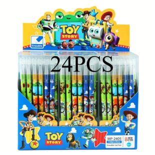 6/12/24pcs Toy Story Erasable Gel Pens Set Blue Ink 0.5mm Fi