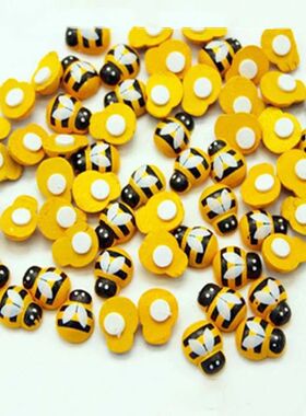 50/100pcs Bee Wooden Mini DIY Scrapbooking Easter Decoration
