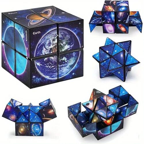 2 in 1 Star Sky Cube Magic Cube EDC Toy Infinity Cube Fidget
