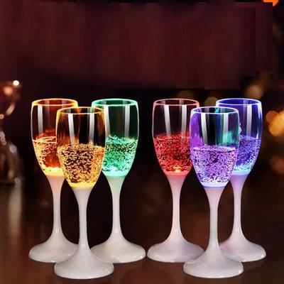 6pcs/lot Party Decorations LED Champagne Cup Food Grade Orig
