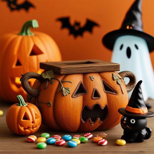 Halloween Pumpkin Tissue Box Holder Halloween Pumpkin Tissue