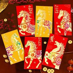 6pcs Chinese New Year Red Envelope 2026 Horse Year Hongbao T