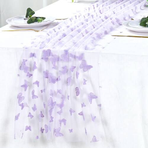 180x70cm Butterfly Theme Birthday Table Runner Butterfly Bir