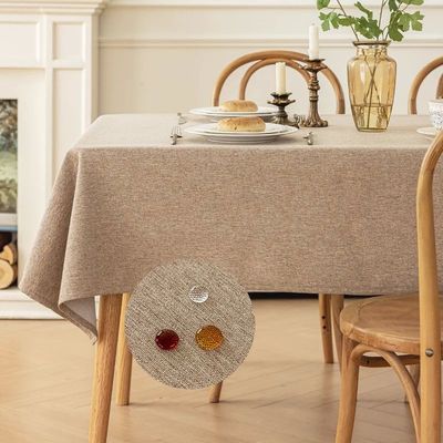 Cotton and Linen Three-proof Tablecloth Waterproof and Dustp