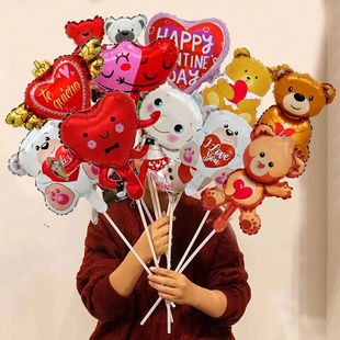 10pcs Valentine's Day Mini Balloon Love Bear Mini Balloon Va