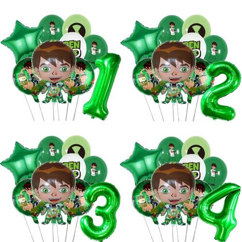 1Set Ben 10 Balloon 32 Inch Number Foil Balloons 1st-9st Kid