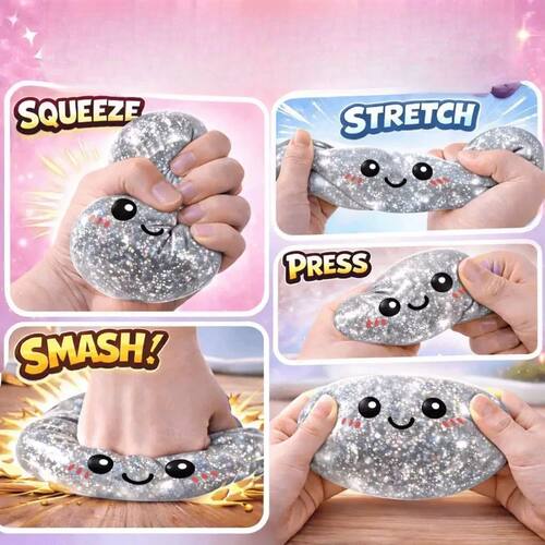 Glitter Dumpling with Box Squishy Sensory Squeeze Toy Dumpli