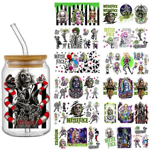 Halloween Juice UV DTF 16oz Libbey Cup Wrap Glass Plastic Ca