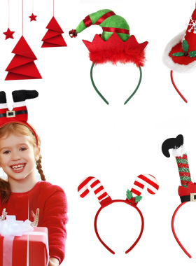 Christmas Decoration Hairband Elf Hat Headdress Children Adu