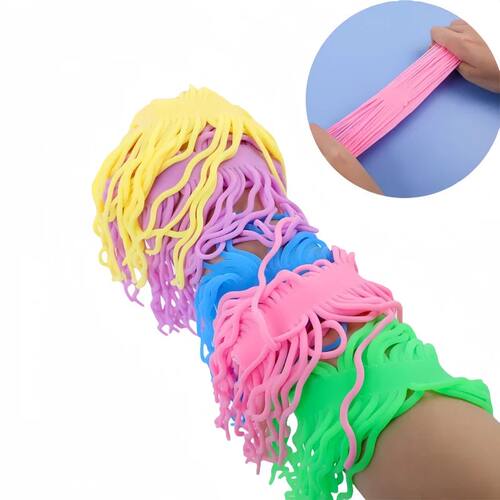 5Pcs Creative Colored Elastic Rope Fidget Doll Hair Decorati