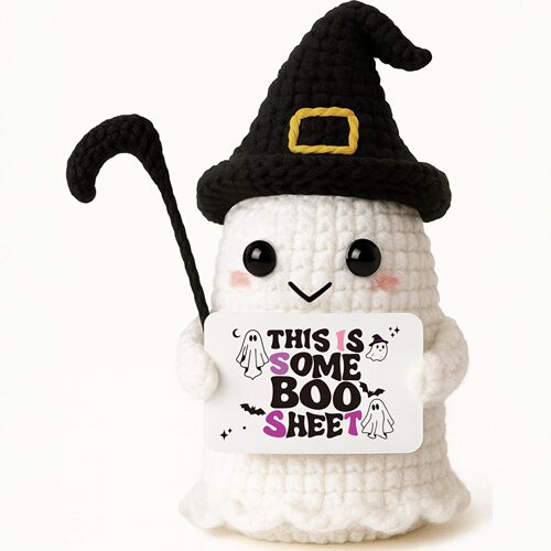 Halloween Ghost Doll Crocheted Wool Handmade Ornaments Holdi