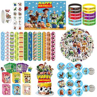 Toy Story Party Favors Gift Bags Slap Bracelet Stamps Birthd