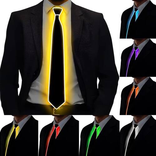 LED Light Up Neckties Luminous colored ties Flashing LED Lig