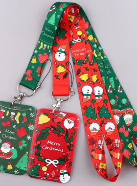 Christmas Lanyard For Key ID Card Cover Badge Holder Busines