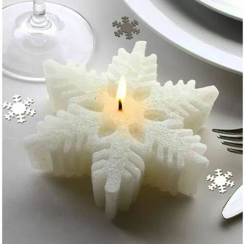 Christmas Snowflake Candle Silicone Mold Handmade Soap Aroma