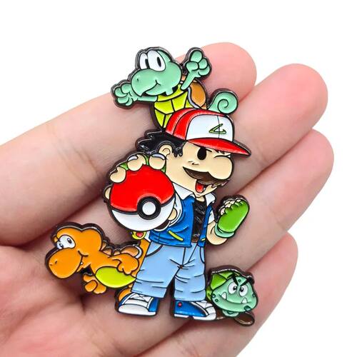 Cute Anime Enamel P Cartoon Game Dinosaur Brooch Clothes Bac
