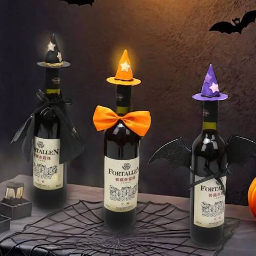 Halloween Mini Witch Hat Bottle Decoration Halloween Party W
