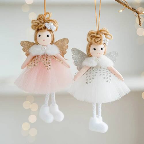 Christmas decoration Christmas tree mesh angel girl pendant