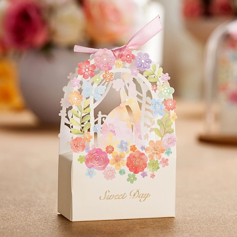 100pcs/lot wedding event party decoration gift box bride