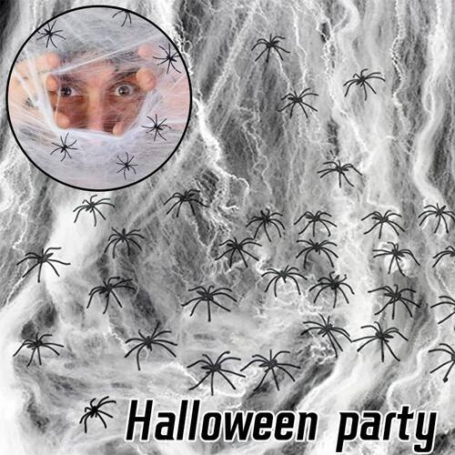 Super Real Spider Web Fake Spider Halloween Artificial Terro