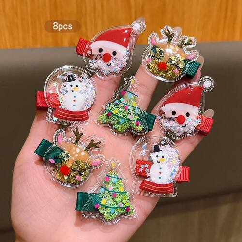 8 Christmas Santa Claus Snowman Christmas Tree Antlers Cute