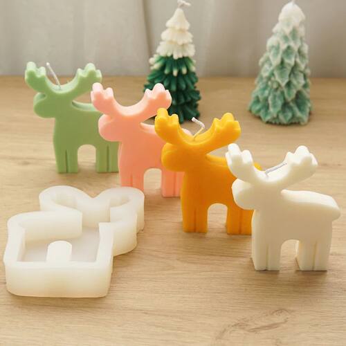 Christmas Elk Candle Silicone mold DIY handmade Sika deer ca