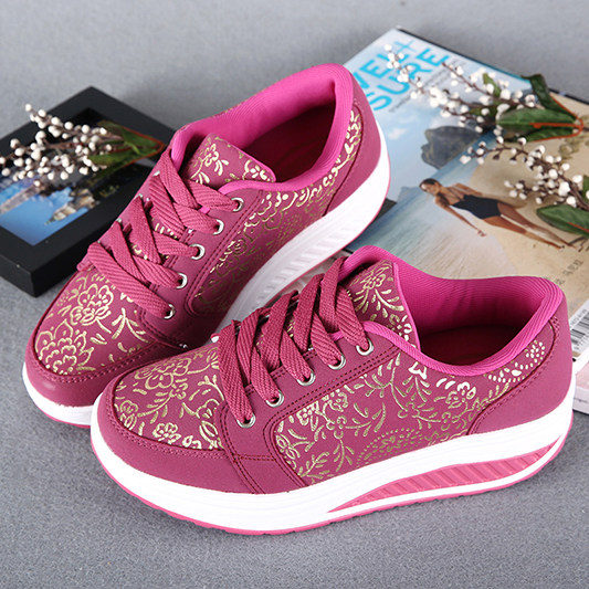 fashion秋季新款修身摇摇鞋休闲运动鞋厚底松糕鞋学生鞋女7922