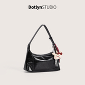 Dotlyn2025新款 韩版 小众设计质感油蜡皮手提包简约百搭单肩腋下包