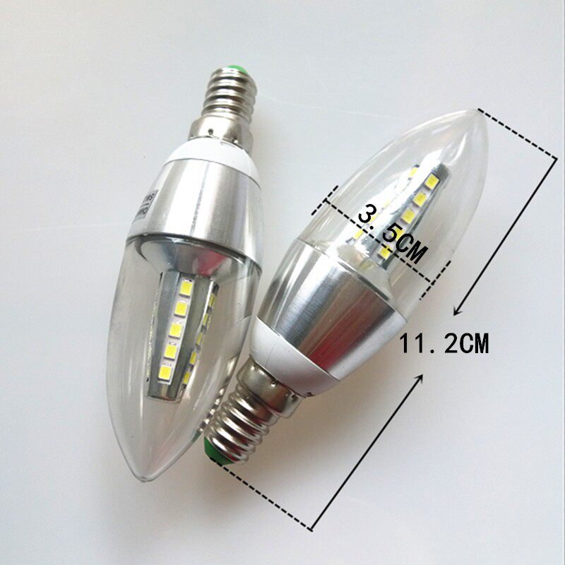 LED节能灯泡220V5W螺口灯泡E14尖泡室内装饰灯泡拉尾灯泡LED灯泡