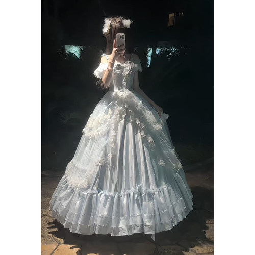 甜心马卡龙lolita裙子晚礼服