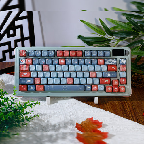 嗨前沿恶魔夜曲键帽原创PBT原厂MOA正刻侧刻透光键盘帽