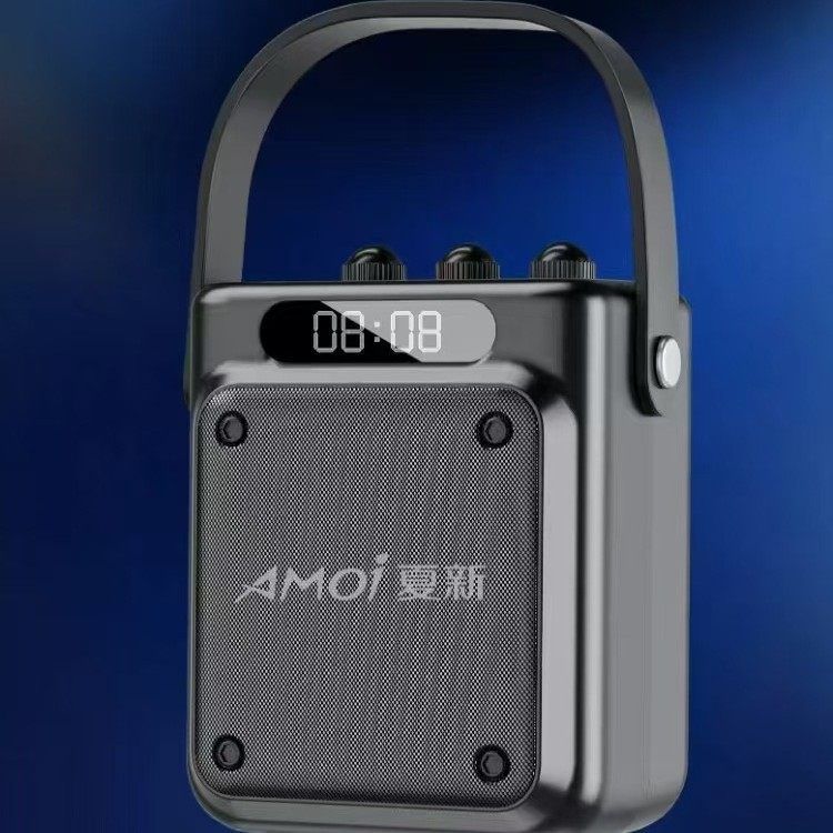 夏新S1音响户外小体积大功率大声音便携蓝牙音箱话筒K歌晨练太极